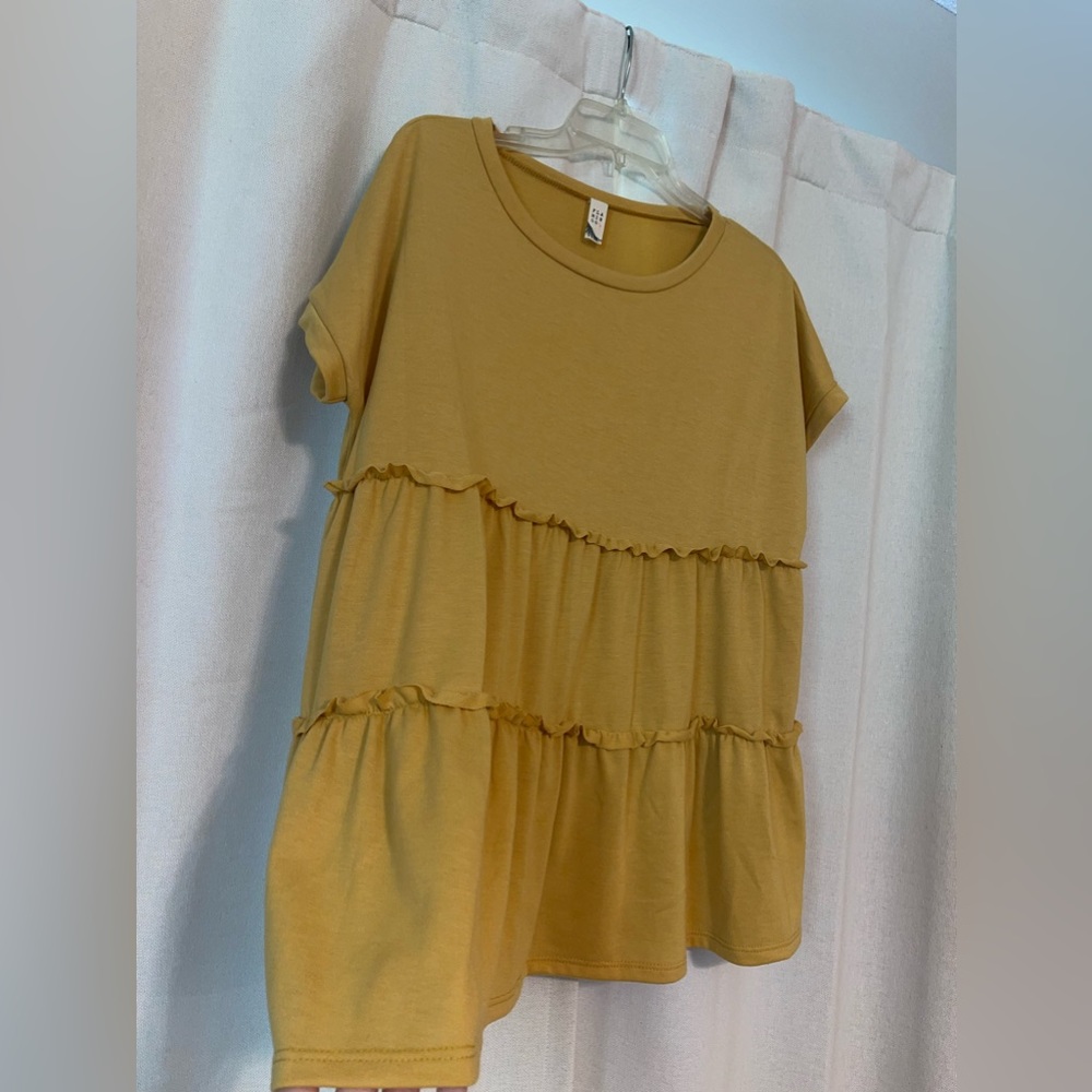 Yellow Ruffle Blouse - Picture 2 of 3